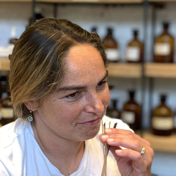Camel Milk Natural Body Care Products co-founder Viktoria Green testing essential oil smells